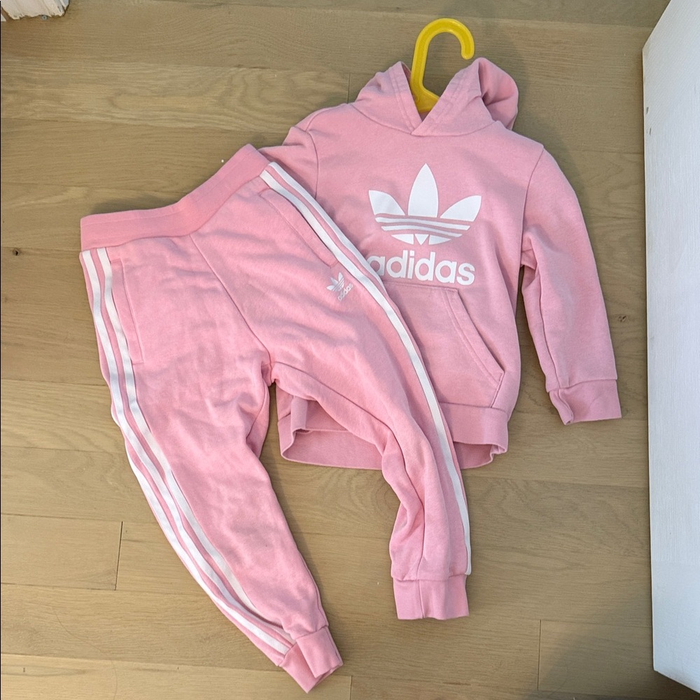 Adidas Kids Pink Jogger Set